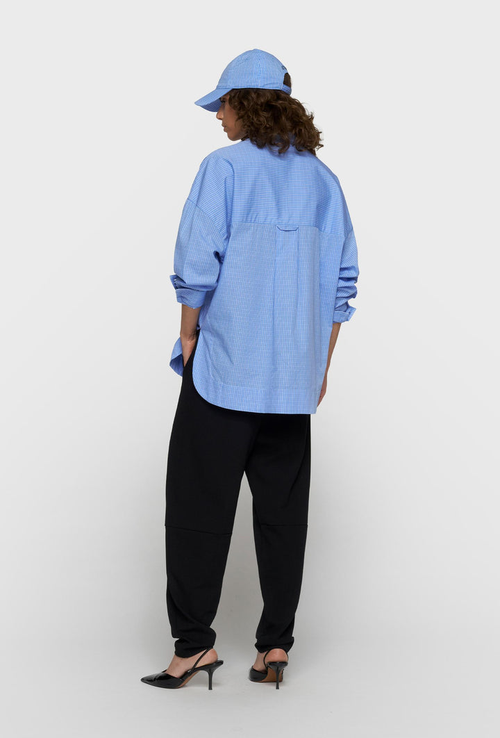 Niebieska koszula oversize w kratkę 10DAYS