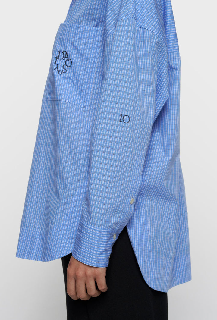 Niebieska koszula oversize w kratkę 10DAYS