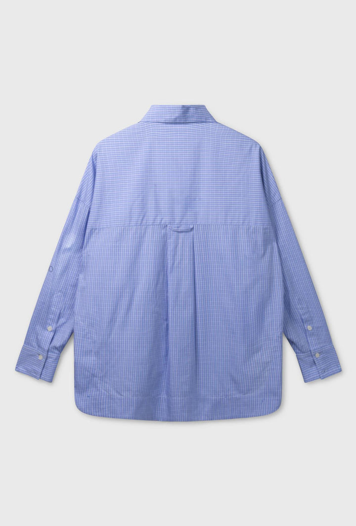 Niebieska koszula oversize w kratkę 10DAYS