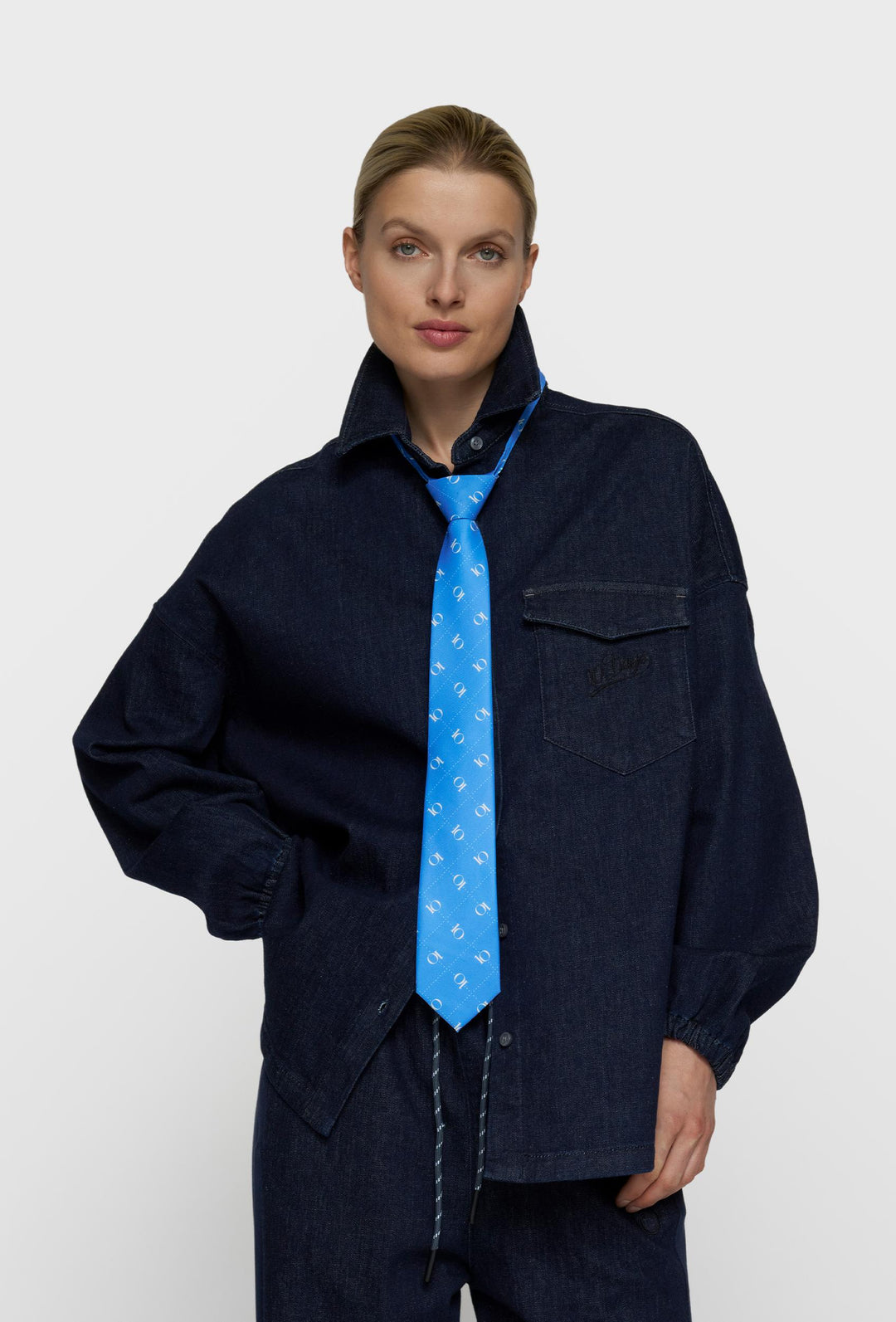 Granatowa koszula jeansowa oversize 10DAYS