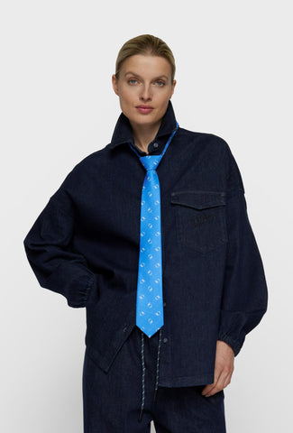 Granatowa koszula jeansowa oversize 10DAYS