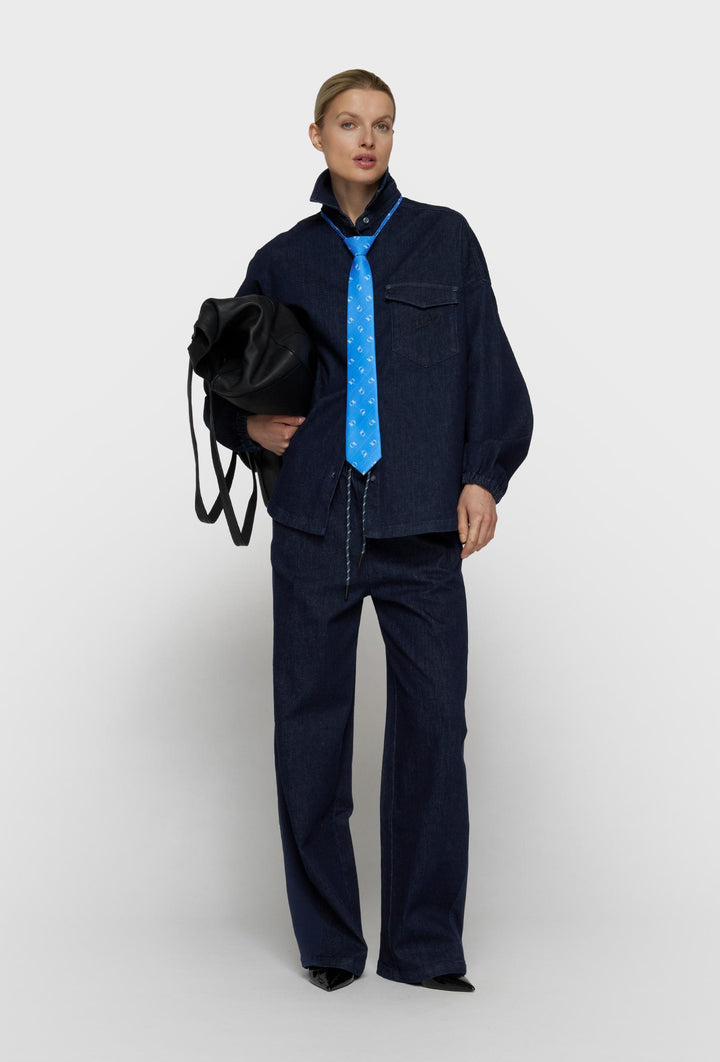 Granatowa koszula jeansowa oversize 10DAYS