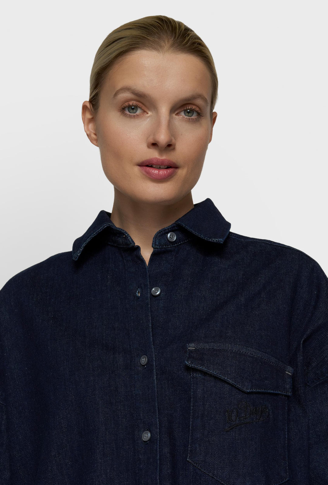 Granatowa koszula jeansowa oversize 10DAYS