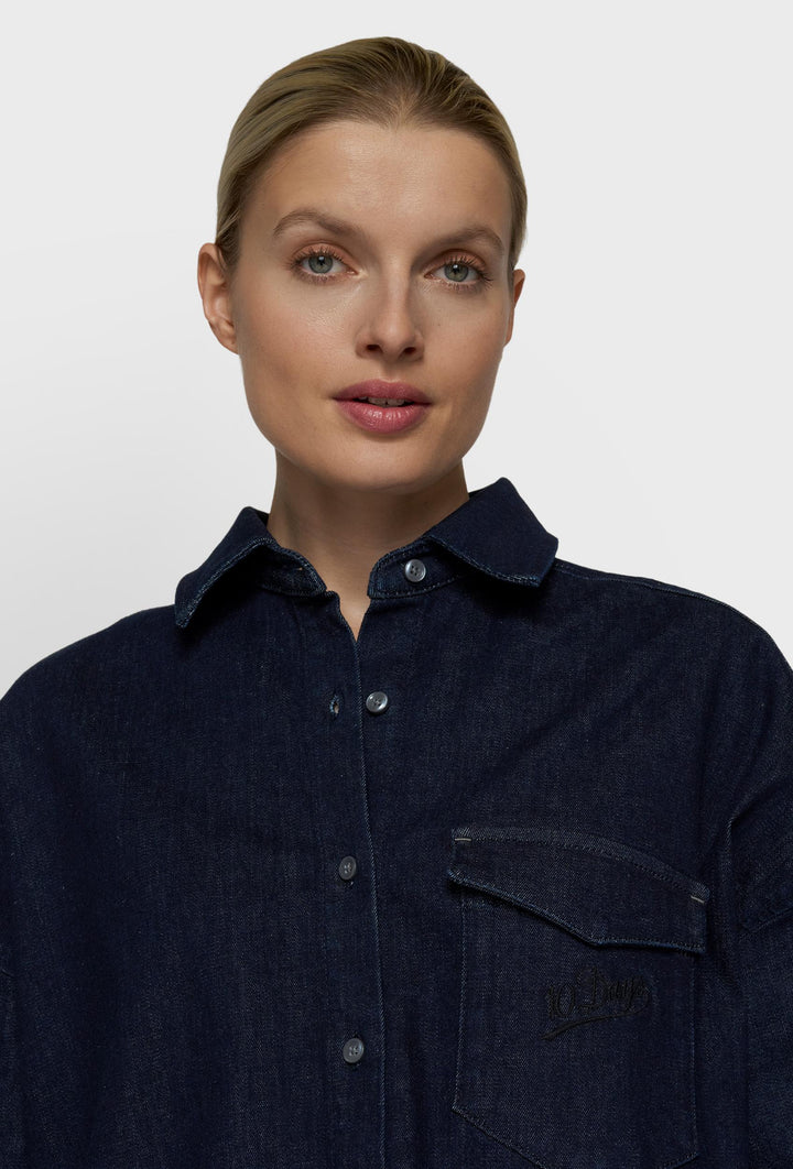 Granatowa koszula jeansowa oversize 10DAYS