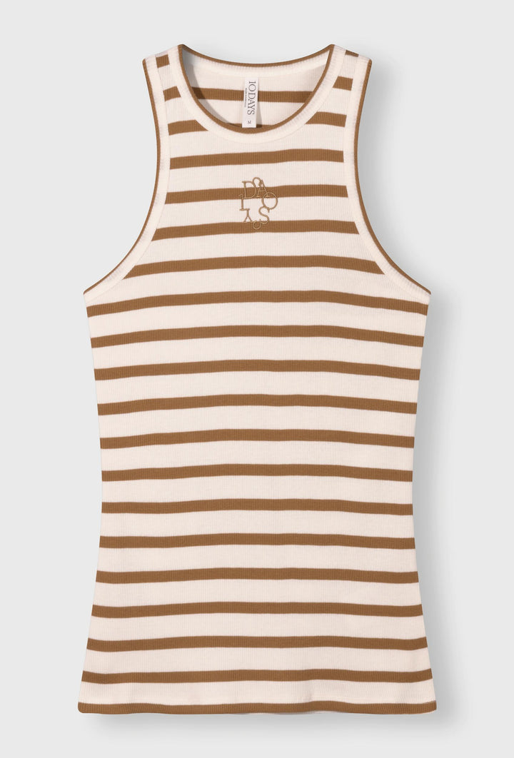 Dopasowany top w paski o kroju racerback