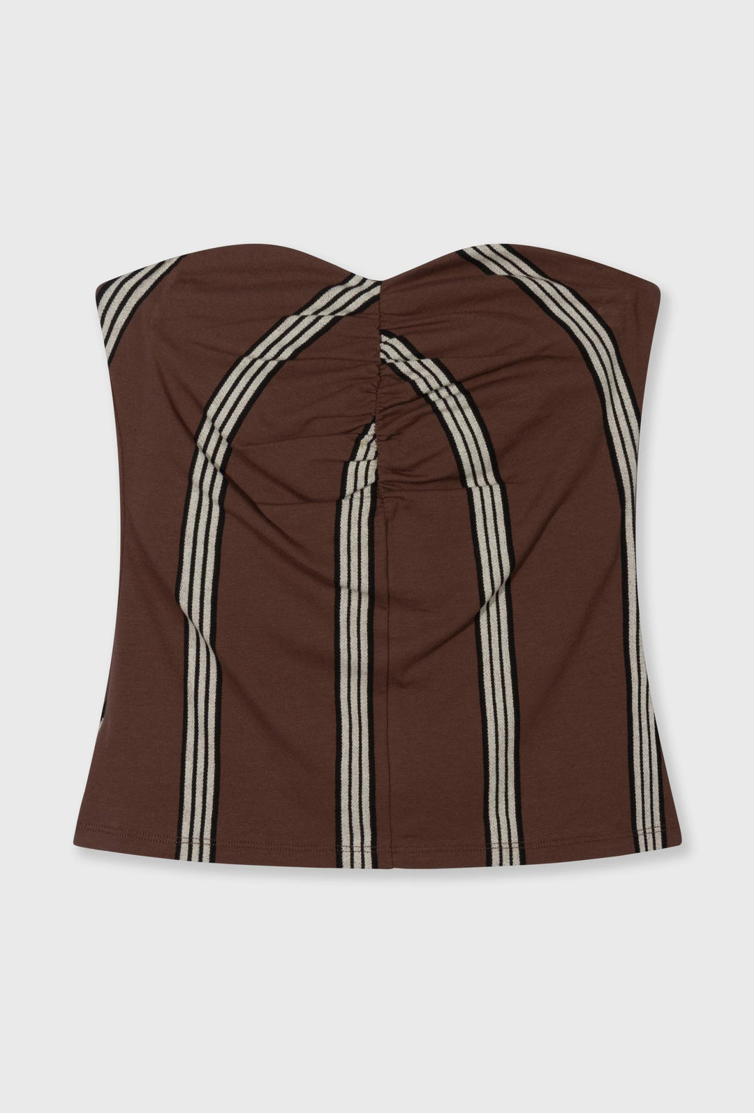 Dopasowany top w brązowym kolorze