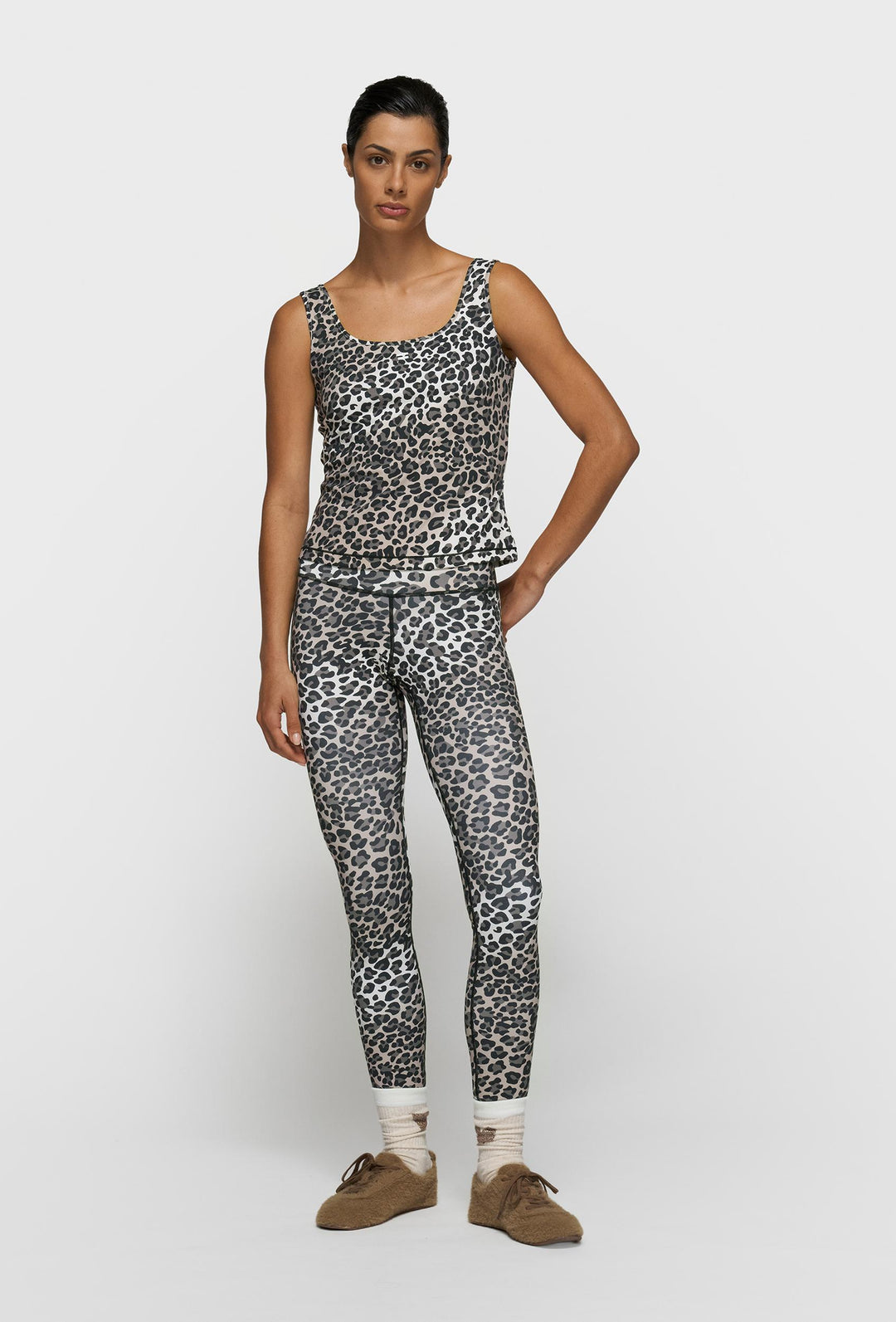 Top bez rękawów zw zwierzęcym printem