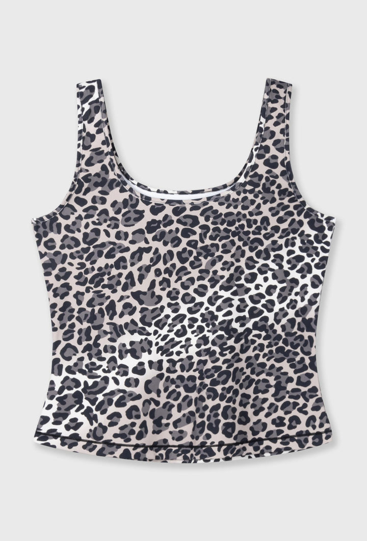 Top bez rękawów zw zwierzęcym printem