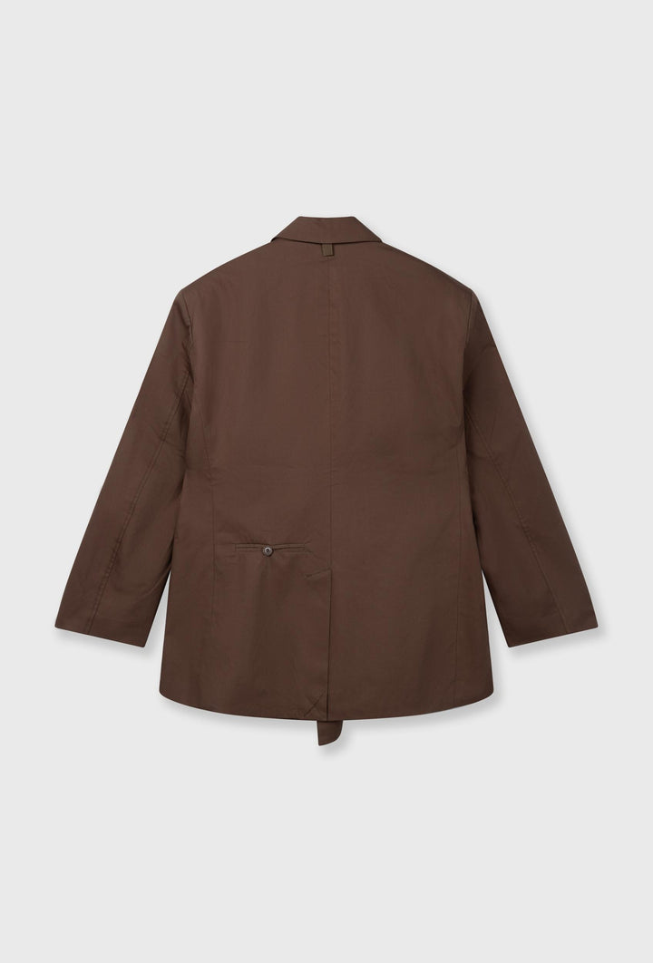 Dwurzędowa marynarka o luźnym kroju w odcieniu czekoladowego brązu
