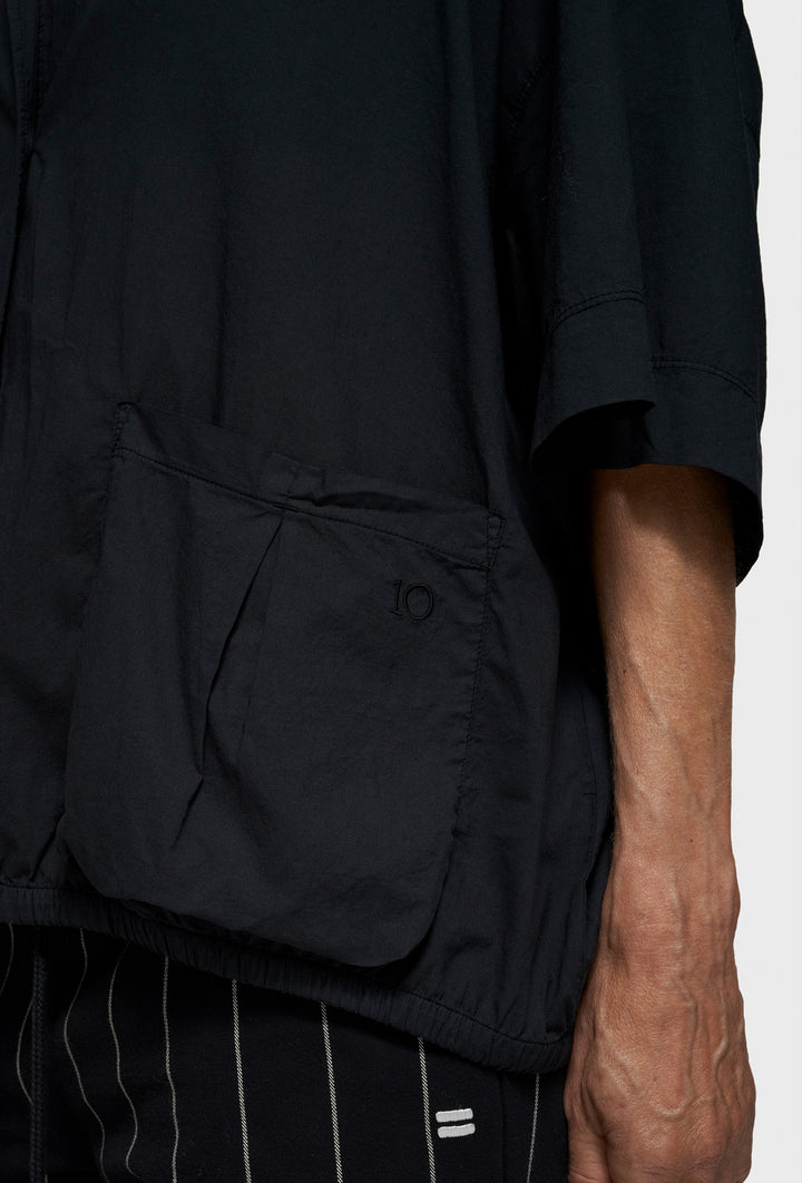 Luźna koszulowa kurtka oversize z kieszenią