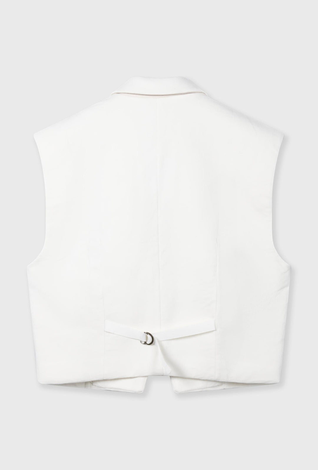 Krótka kamizelka o kroju marynarki z regulacją z tyłu