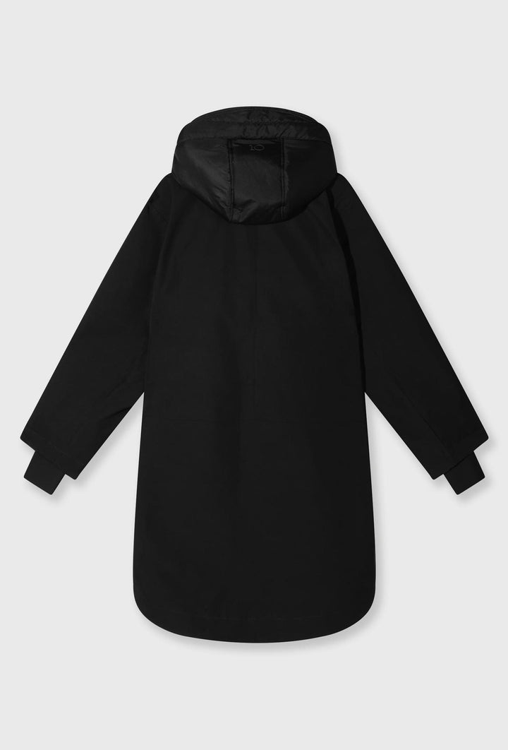 Czarny płaszcz parka damski 10DAYS