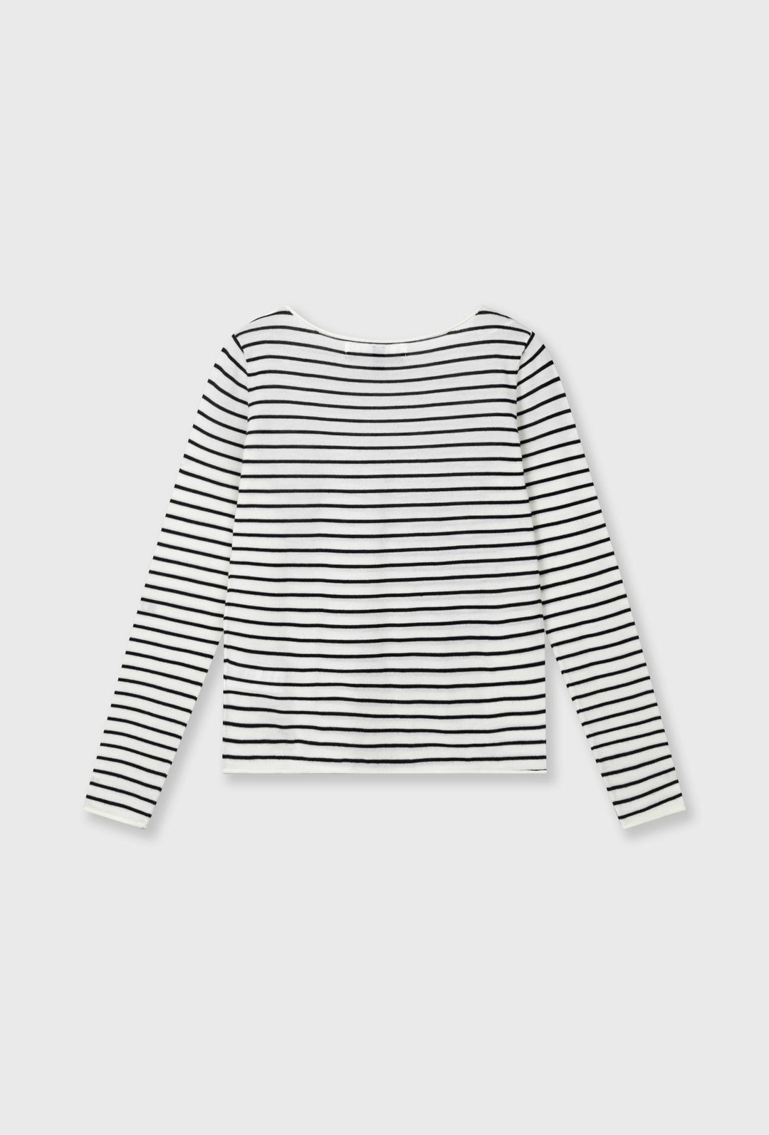 Dzianinowa bluzka w paski z długim rękawem