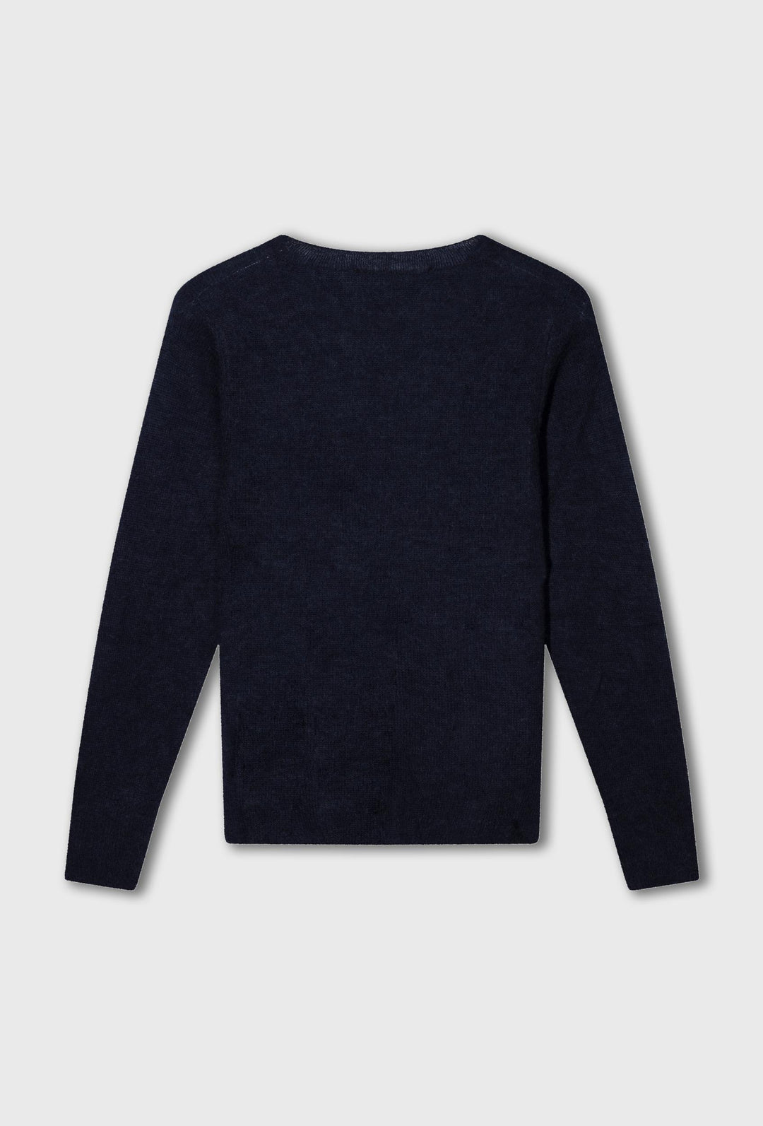 Granatowy sweter z okrągłym dekoltem