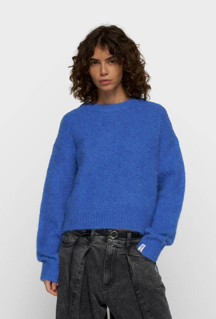 Niebieski puszysty sweter damski 10DAYS
