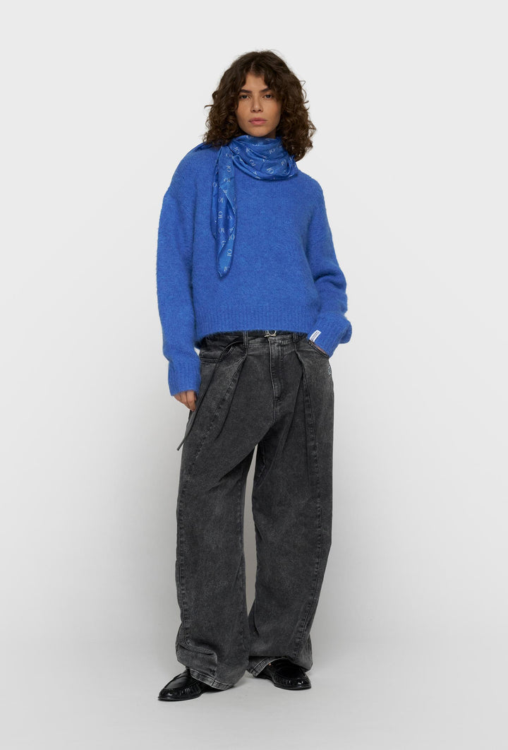 Niebieski puszysty sweter damski 10DAYS
