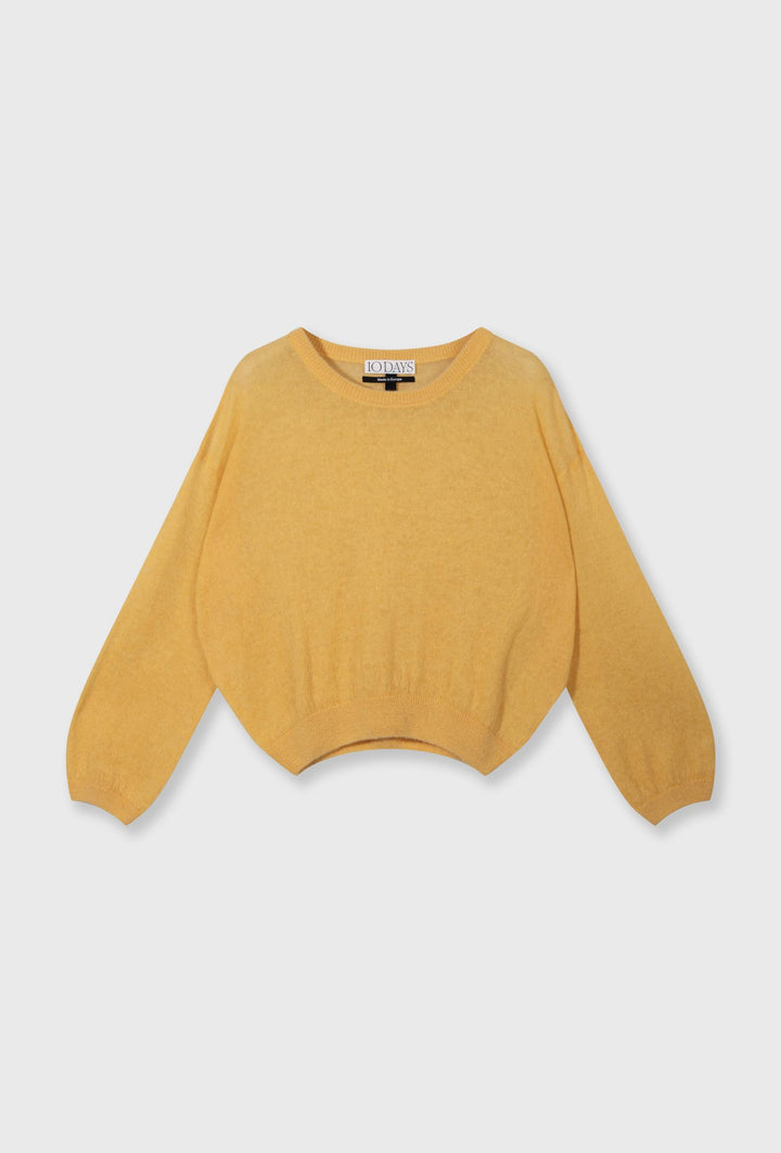 Lekki sweter w soczystym, żółtym kolorze