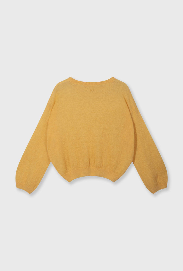 Lekki sweter w soczystym, żółtym kolorze