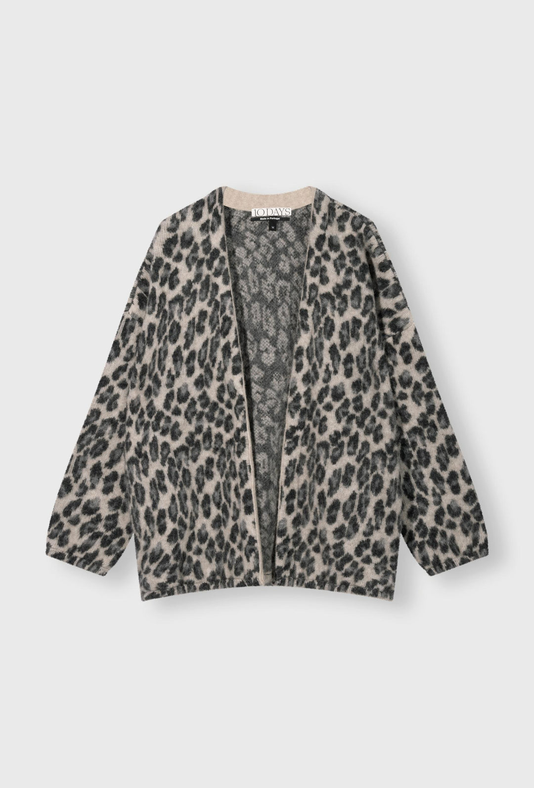 Ciepły kardigan ze zwierzęcym printem