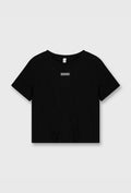 Czarny klasyczny t-shirt o luźniejszym fasonie