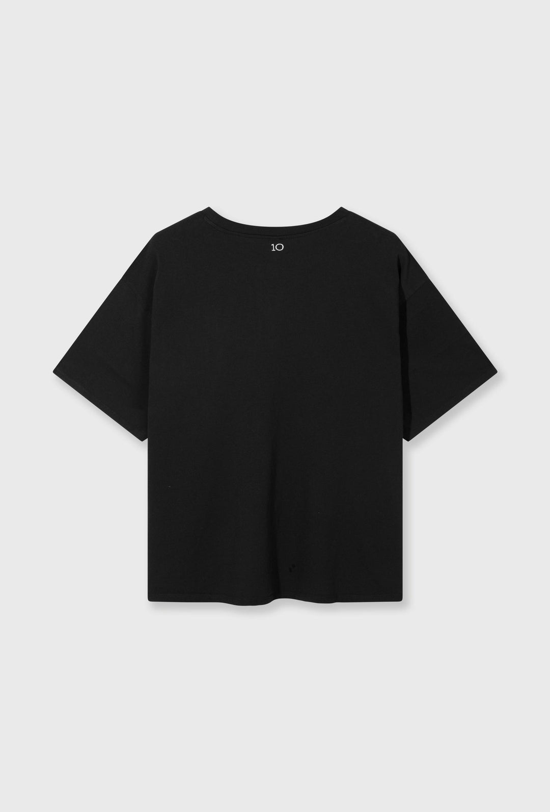 Oversizowy t-shirt z napisem w czarnym kolorze