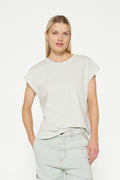 Klasyczny t-shirt z lnu w miętowym kolorze