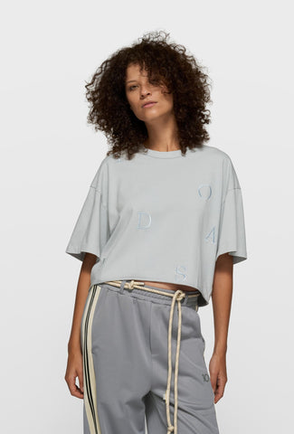 Bawełniany T-shirt oversize z haftowanym logo 10DAYS