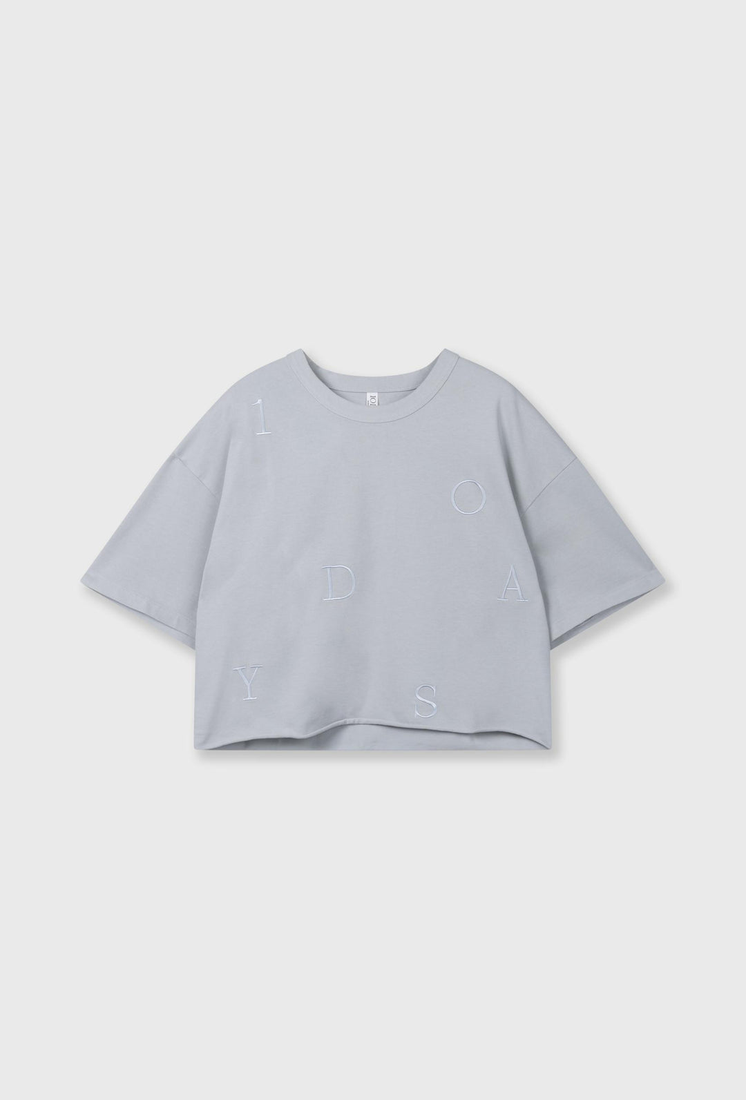 Bawełniany T-shirt oversize z haftowanym logo 10DAYS