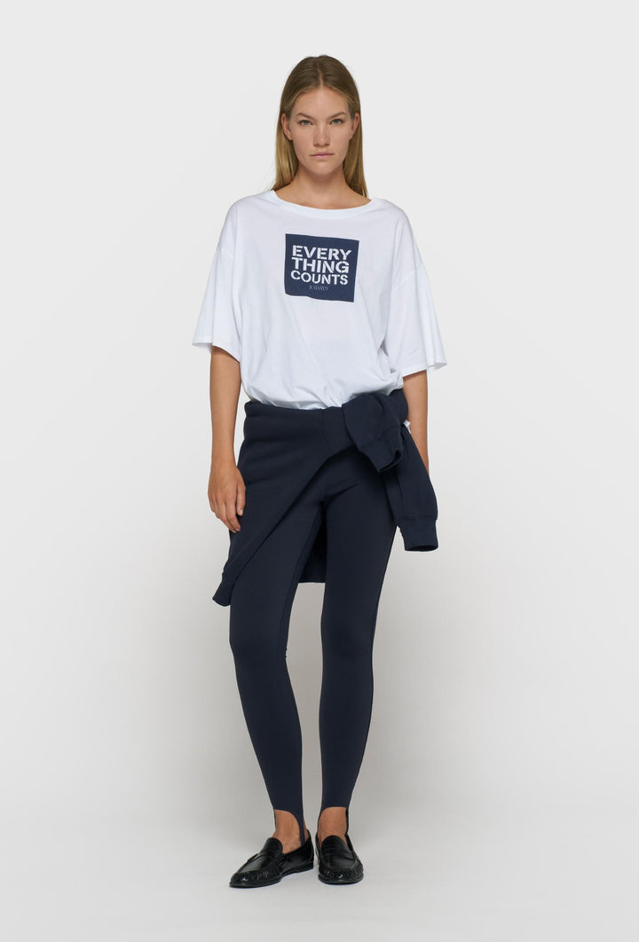 Biały T-shirt z nadrukiem Everything Counts