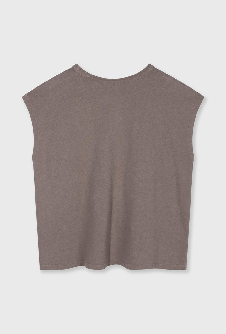 T-shirt minimalistyczne w kolorze taupe