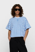 T-shirt damski oversize w niebieskie paski 10DAYS