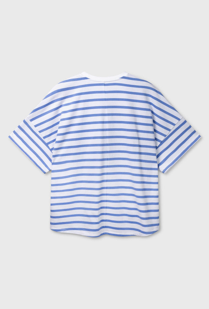 T-shirt damski oversize w niebieskie paski 10DAYS