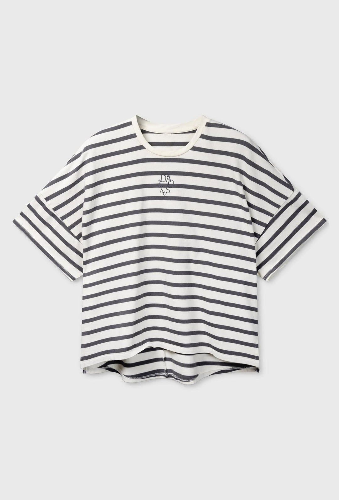 T-shirt damski oversize w grafitowe paski 10DAYS
