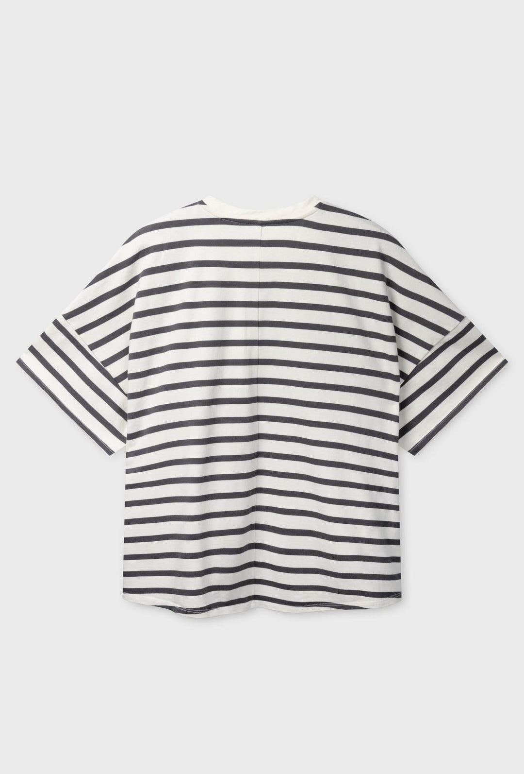 T-shirt damski oversize w grafitowe paski 10DAYS