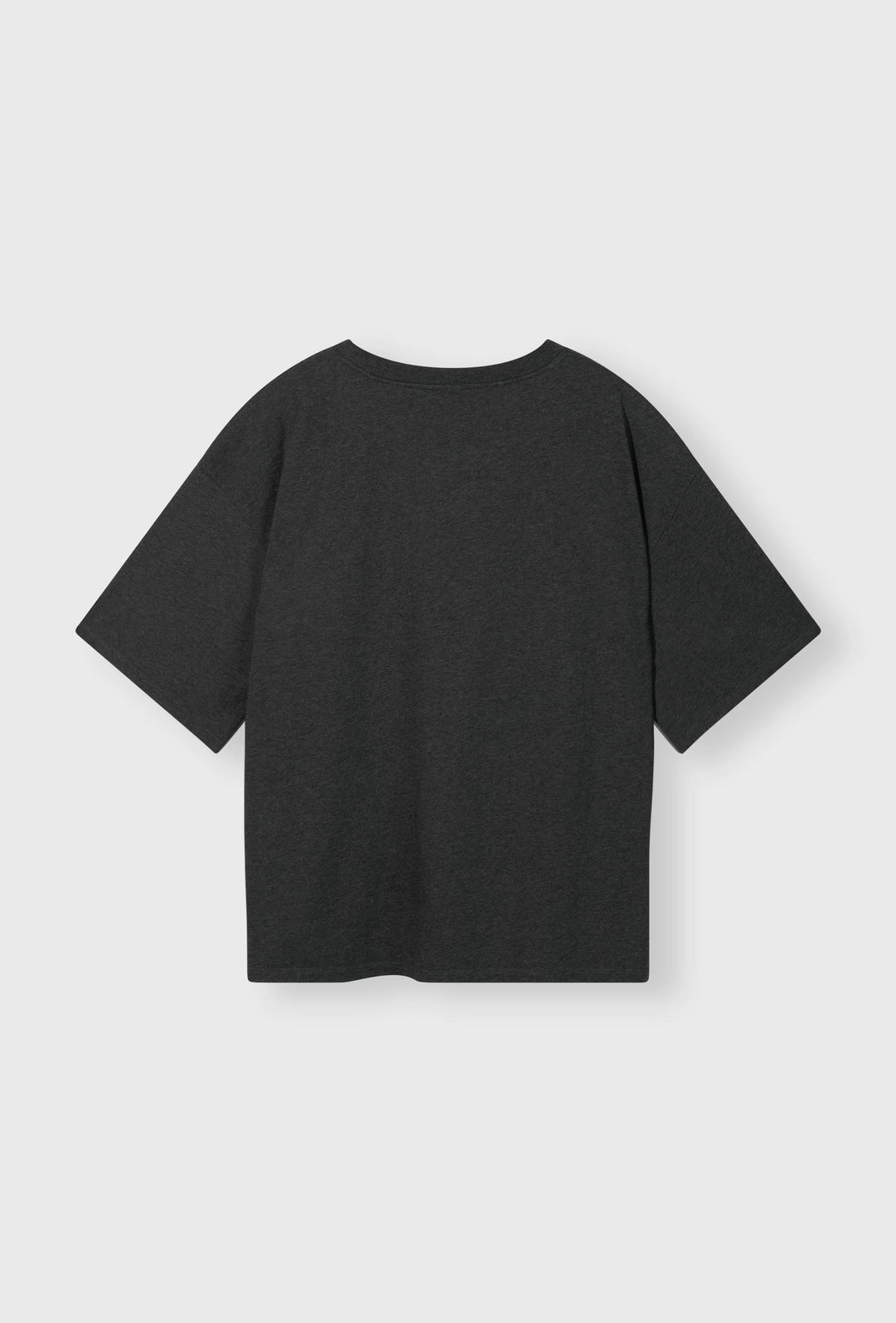 Ciemnoszary t-shirt z kontrastowym nadrukiem