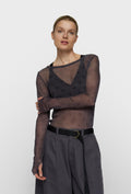 Transparentna bluzka damska z monogramem 10DAYS
