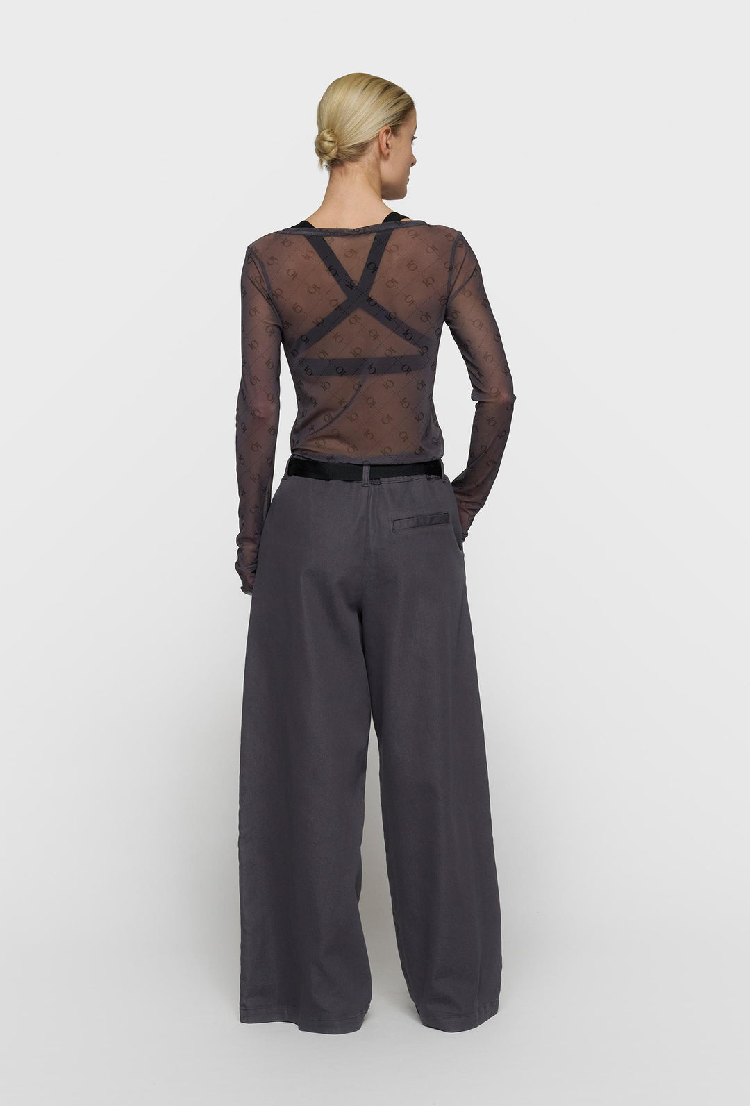 Transparentna bluzka damska z monogramem 10DAYS