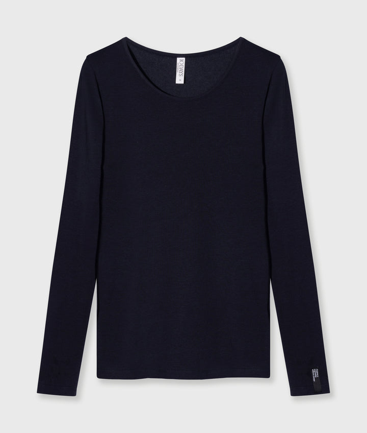 Gładki longsleeve w granatowym kolorze