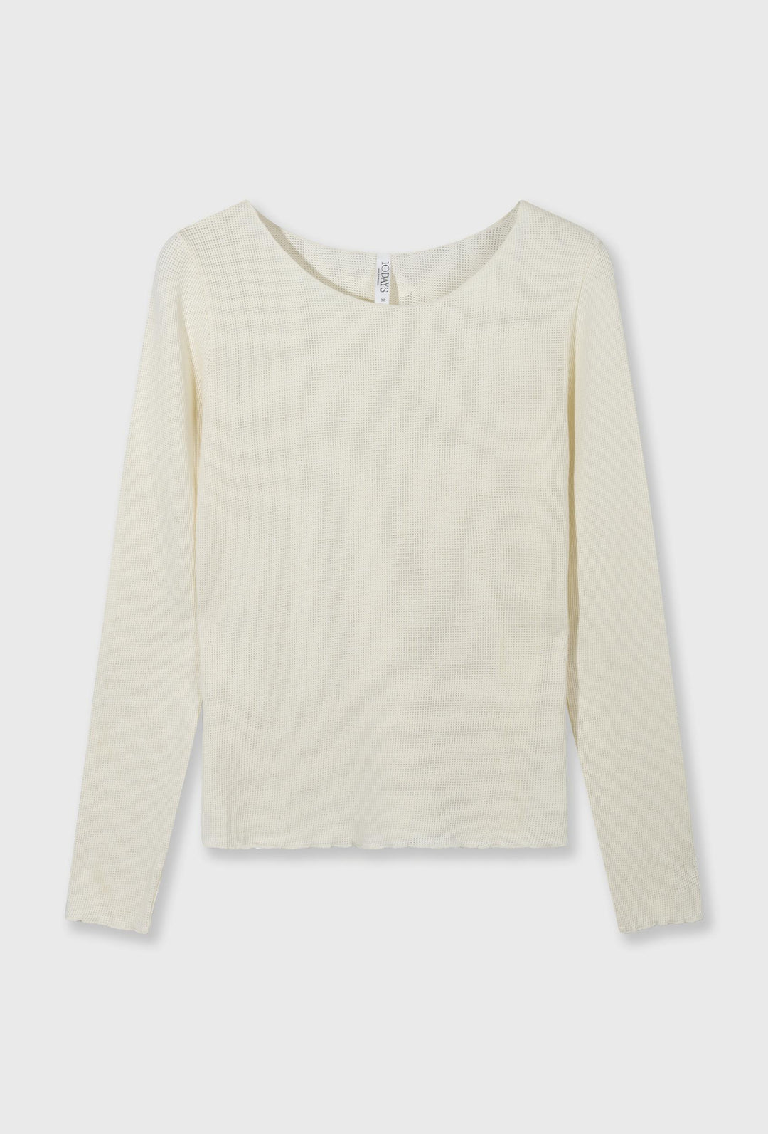 Lekka, delikatnie siateczkowa bluzka w kolorze ecru