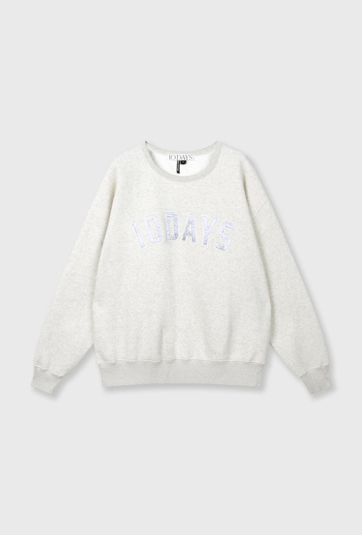 Melanżowa bluza oversize z aplikacją logo 10DAYS