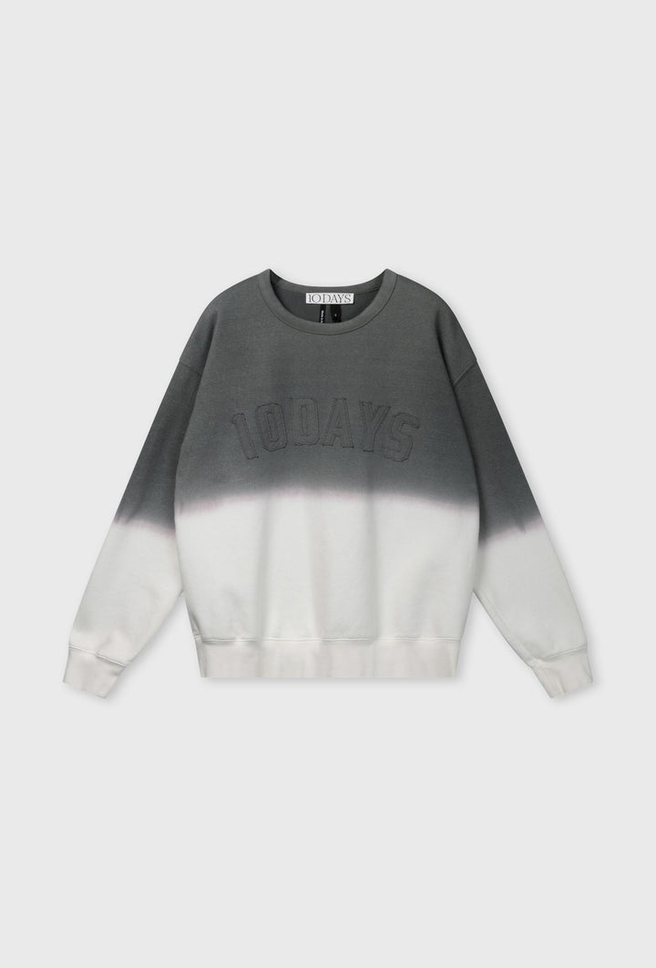 Bawełniana bluza oversize z efektem ombre