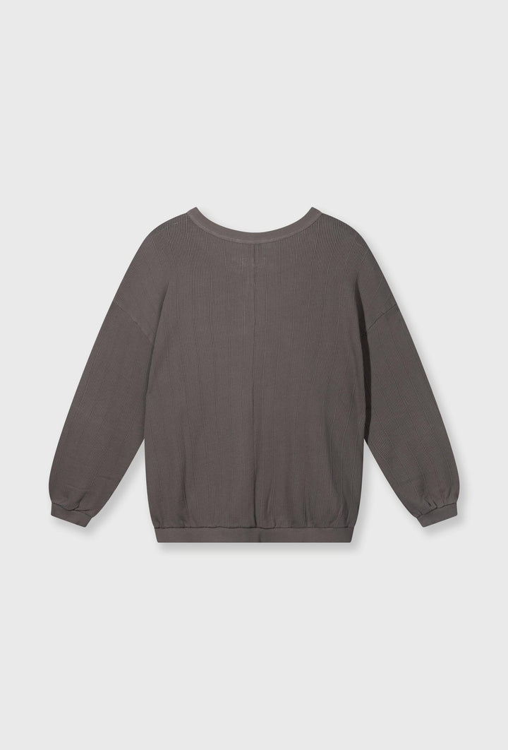 Luźna bluza o sportowym charakterze w kolorze taupe