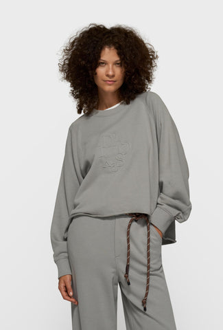 Bluza oversize z haftowanym logo