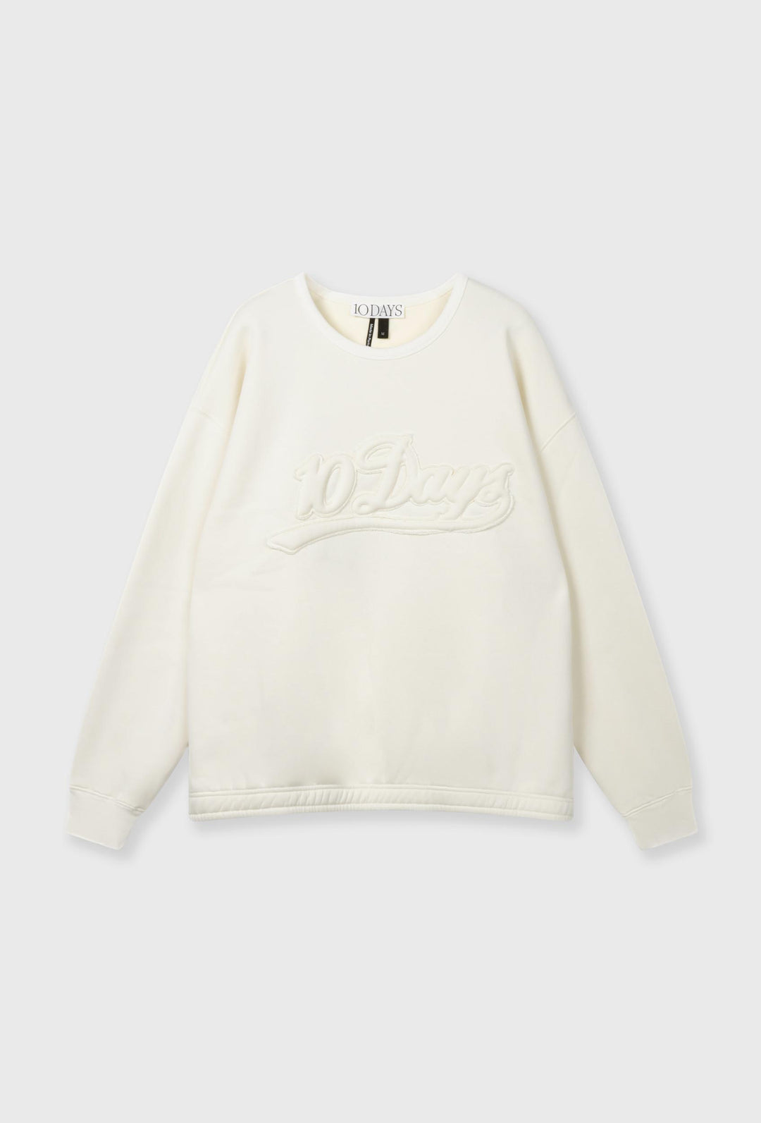 Kremowa bluza z wypukłym haftem 10Days