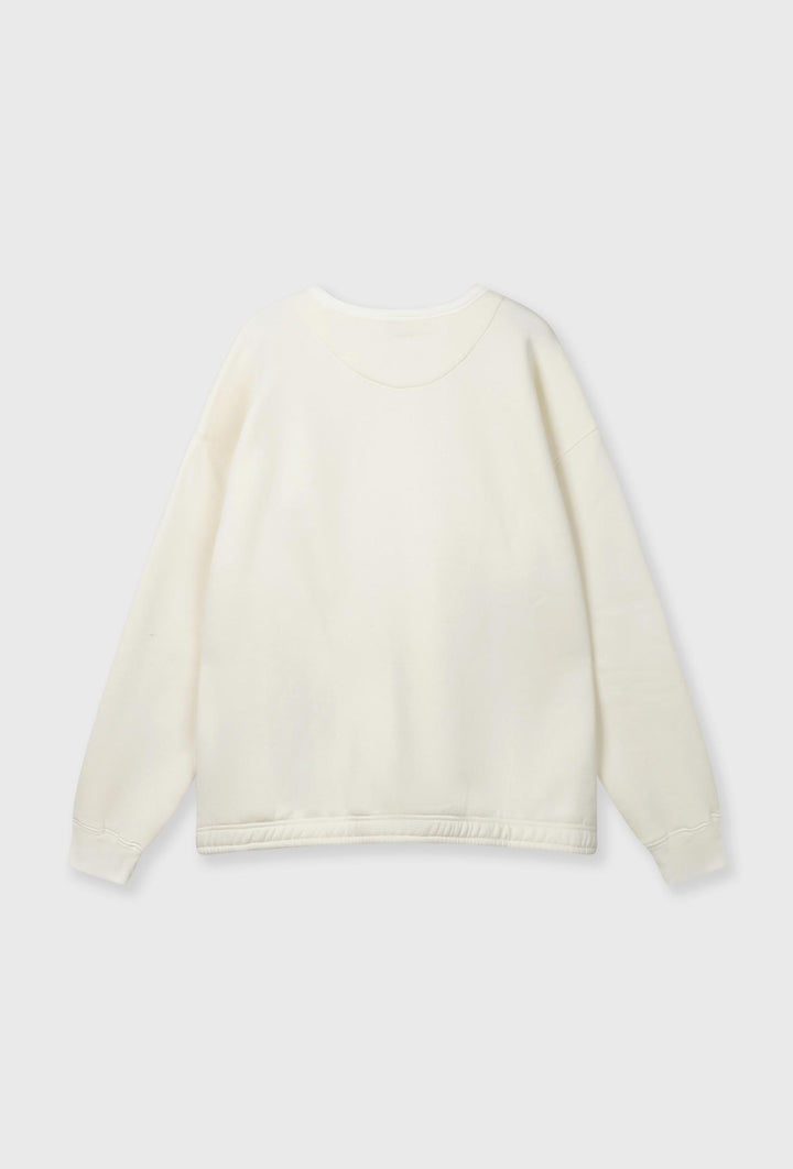 Kremowa bluza z wypukłym haftem 10Days