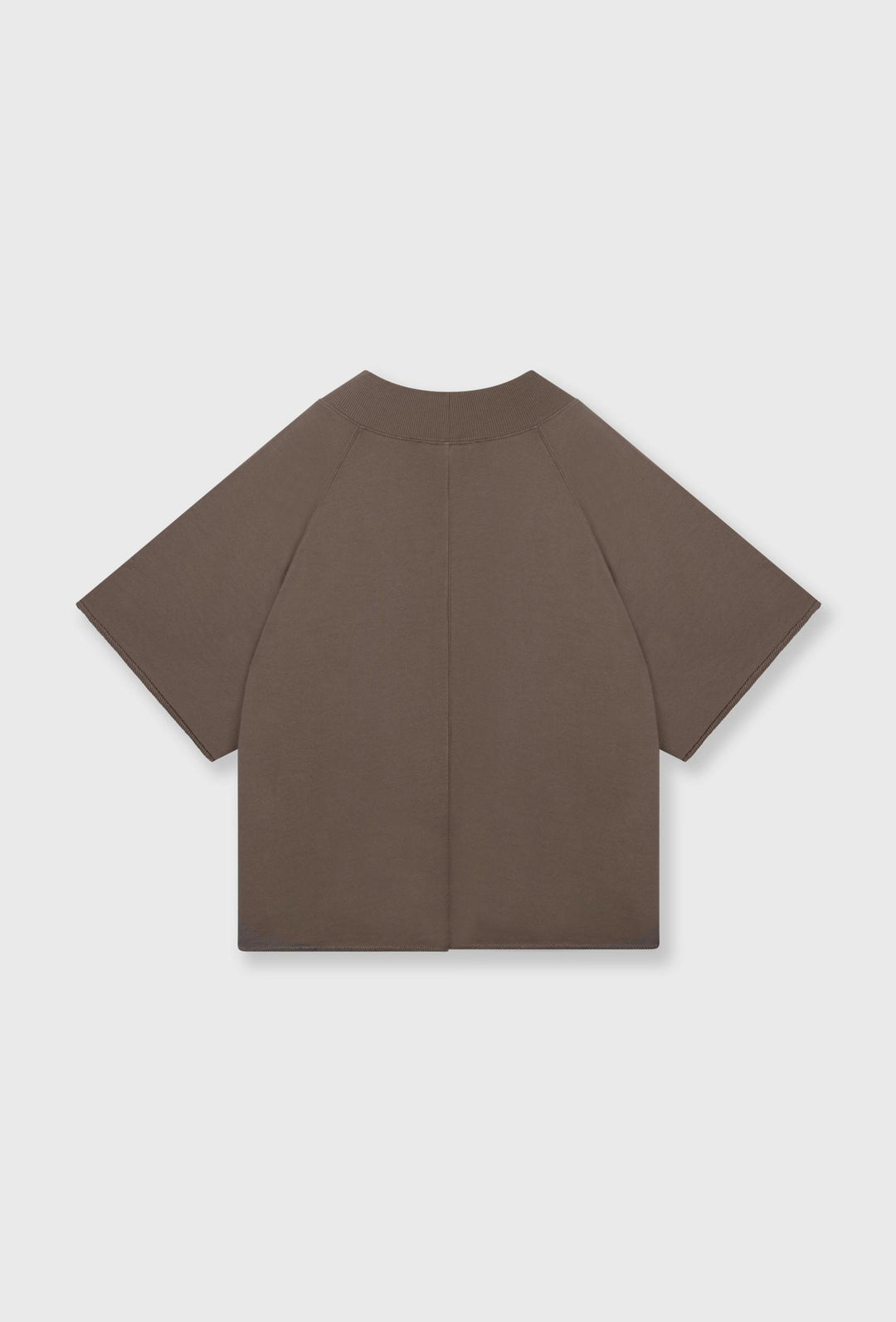 Bluza z dekoltem "V", z krótkim rękawem w kolorze brązowym