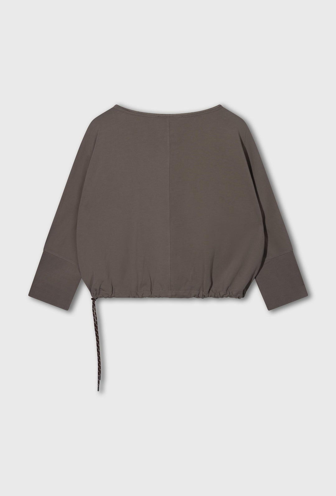Taupe bluza z regulowanym marszczonym dołem