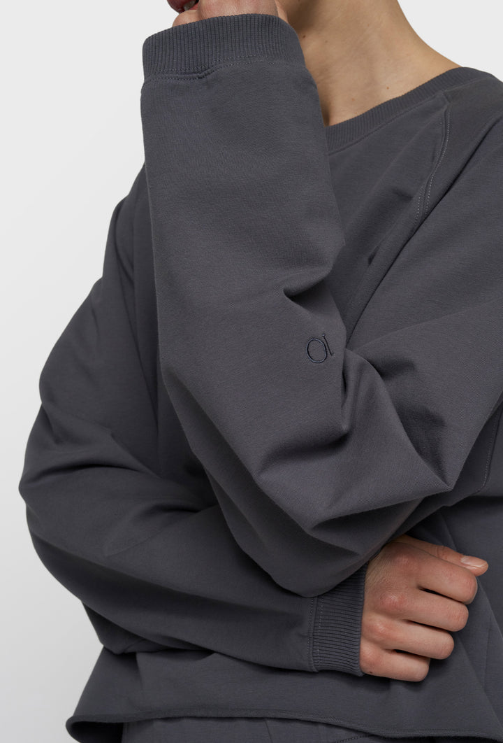 Bawełniana bluza oversize z asymetrycznym dołem
