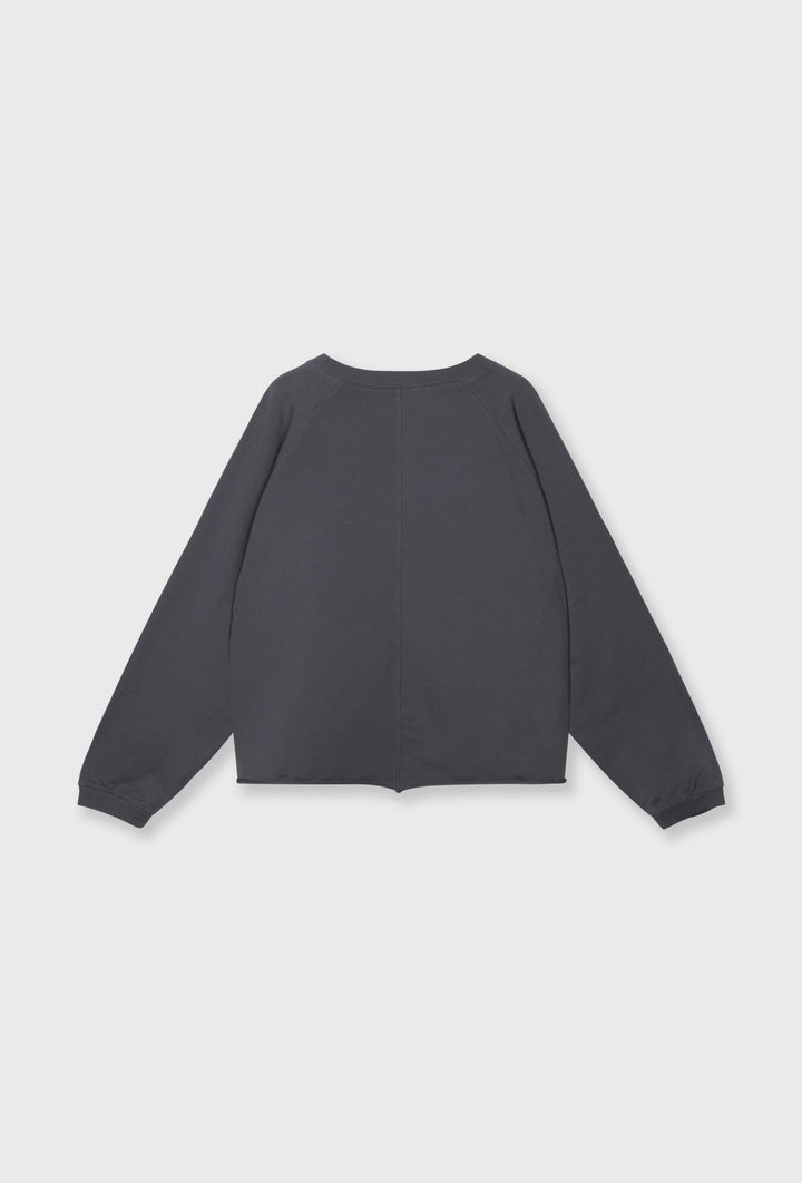 Bawełniana bluza oversize z asymetrycznym dołem