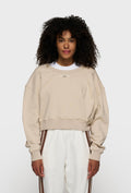 Krótka bluza oversize w kolorze piaskowego beżu